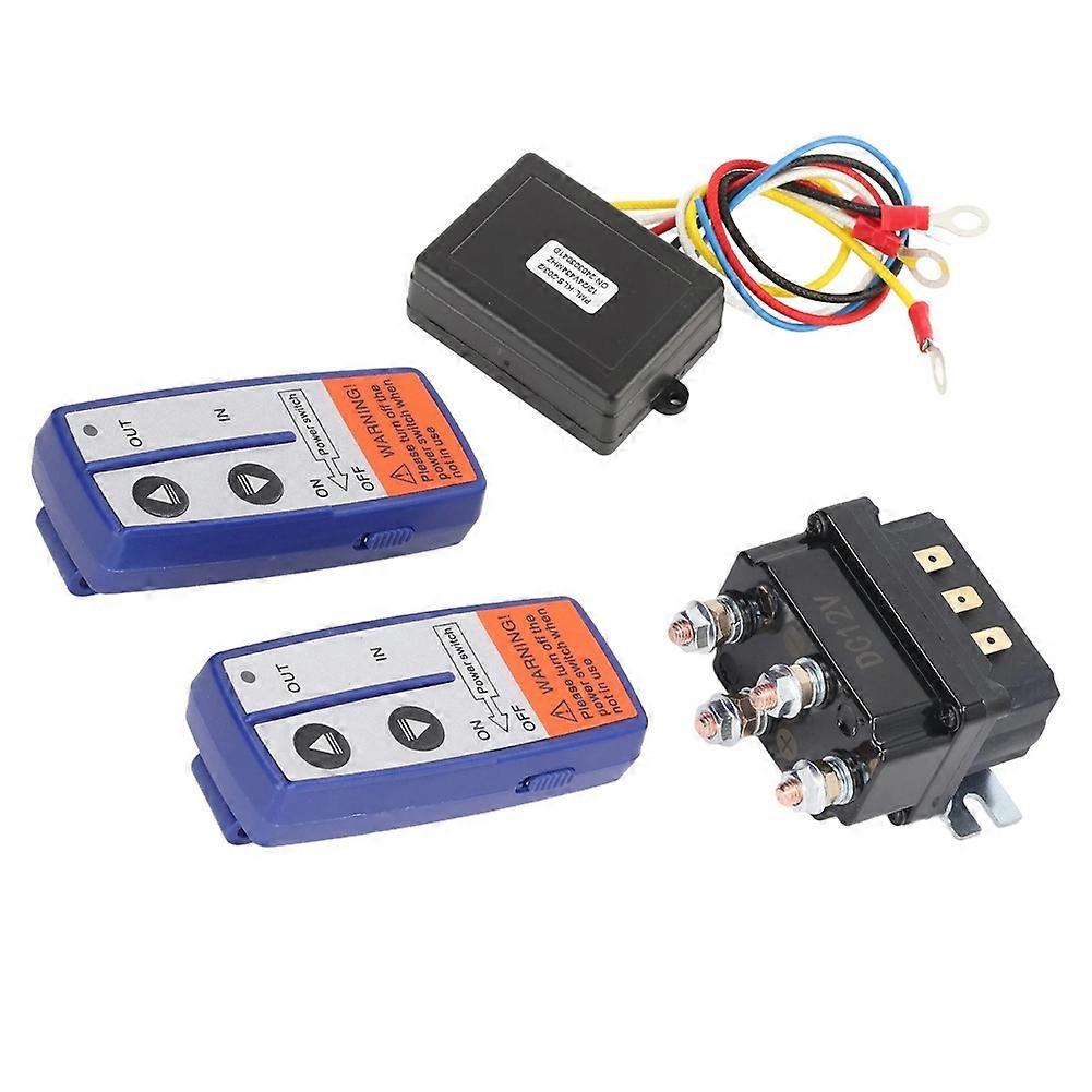 Winch Relay with Controller 12V 250A Winch Relay Kit with Remote Controller Relay Contactor Switch for Industrial Car