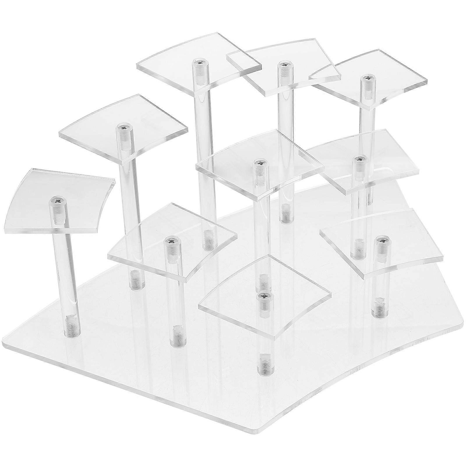 Acrylic Model Display Rack 2Pcs Transparent Storage For Toys Home Supply 11.59X6.96X5.50in Functional Easy Assembly