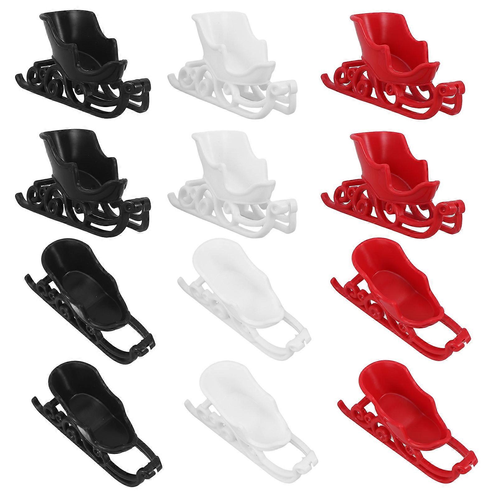 Christmas Sleigh Ornament Table Decorations for Decoration 36Pcs Set