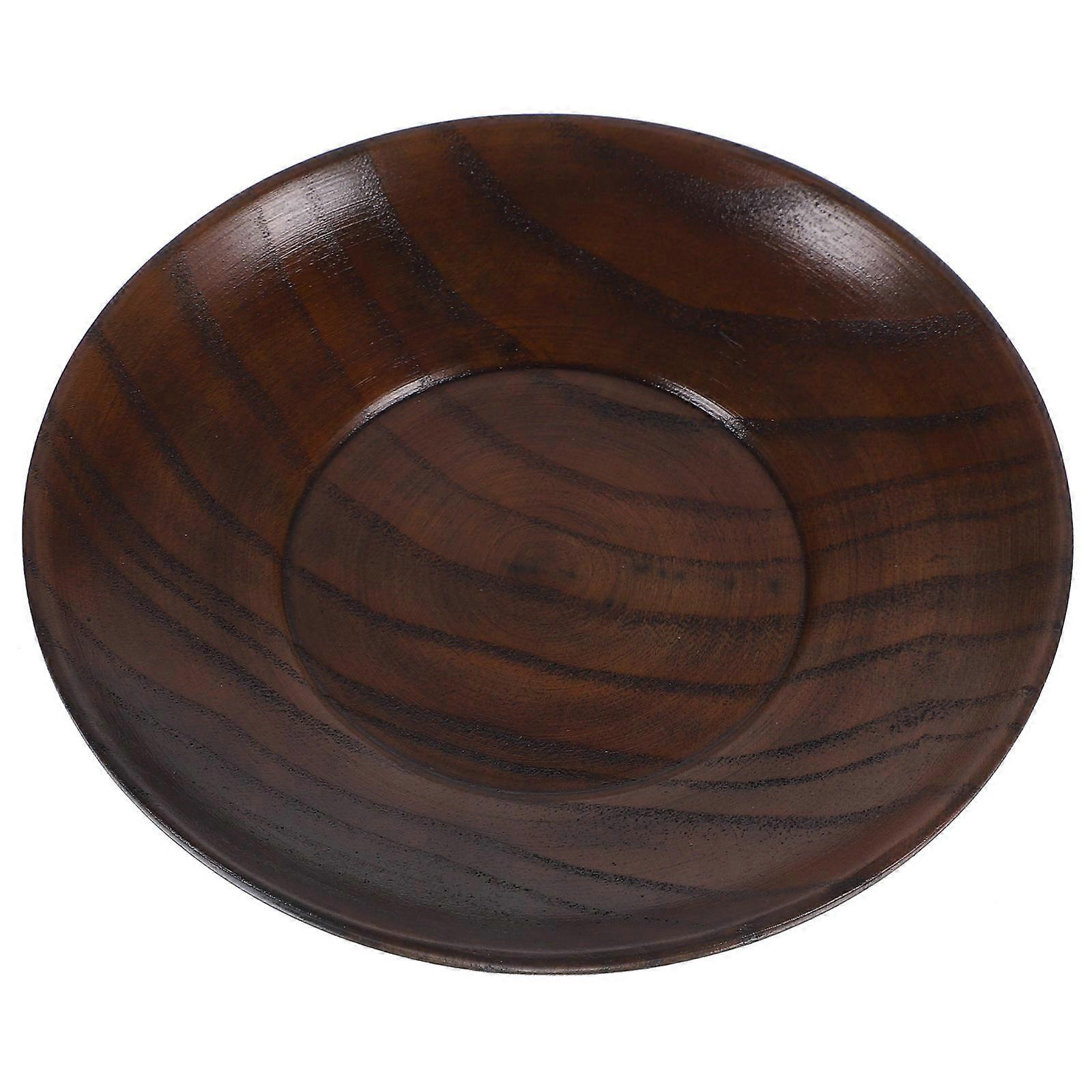 Versatile 2Pcs Round Wood Dipping Plates Perfect For Home Restaurant Dining Hall Condiment And Sauce Serving