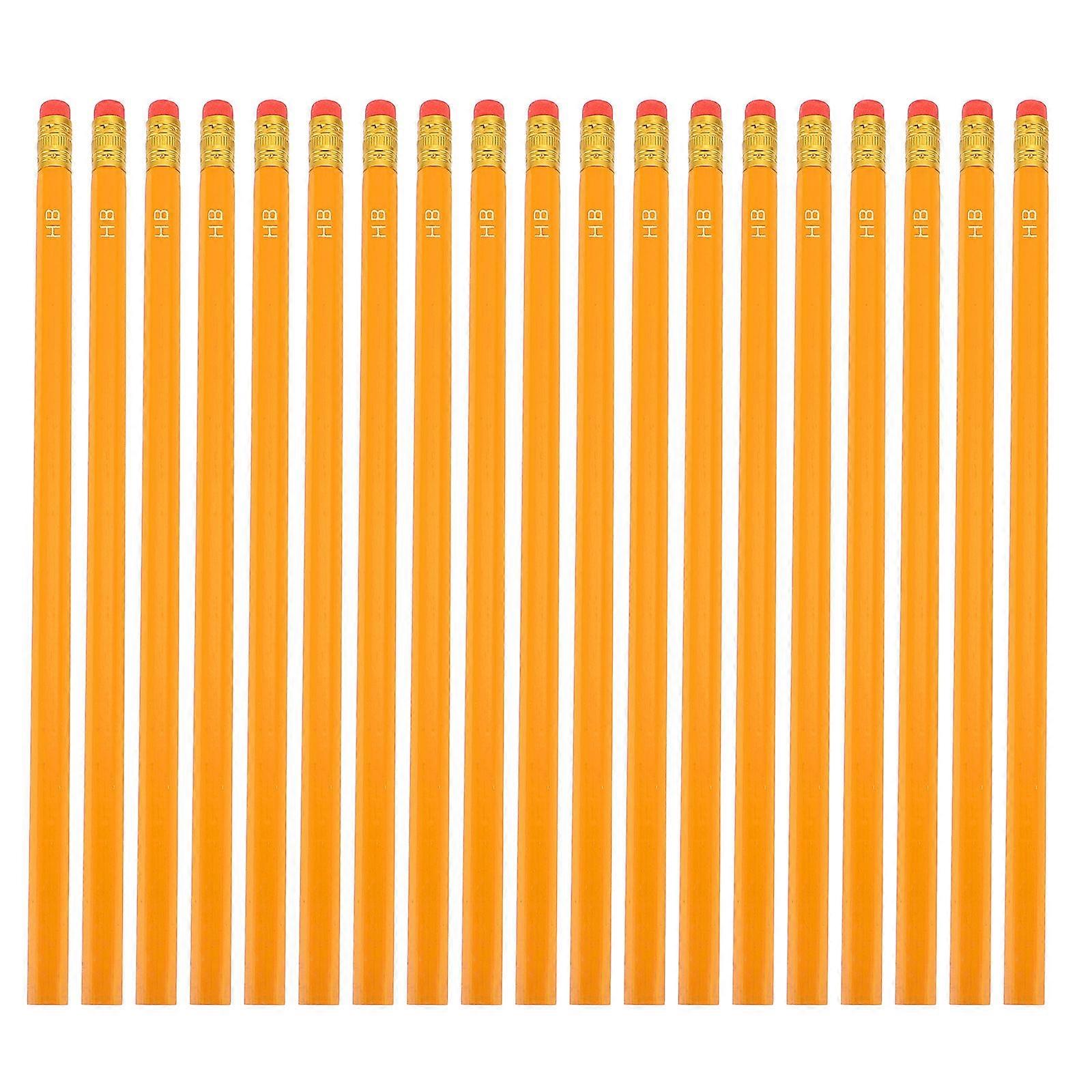30Pcs Hexagonal Pencils with Erasers for School Office Use in Assorted Color for Writing