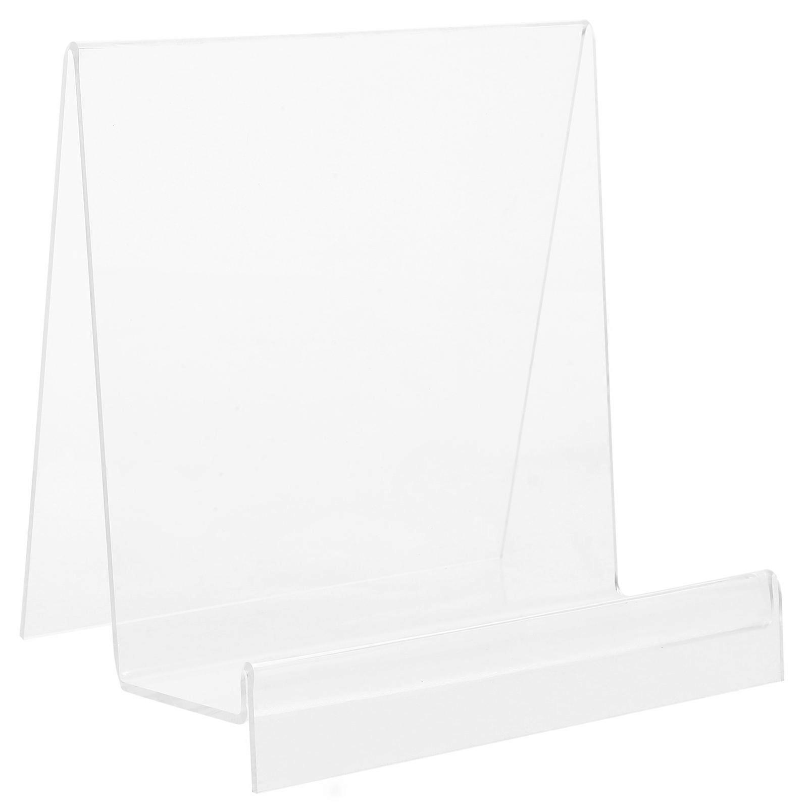 Transparent Acrylic Book Holder Stand for Storage Use 4Pcs