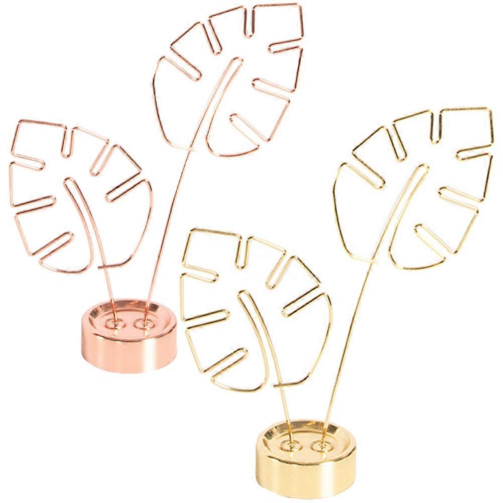 Assorted Color Table Number Holder 6 Pcs Memo Clamp With Base Design Suitable For Home Office And Party Decoration
