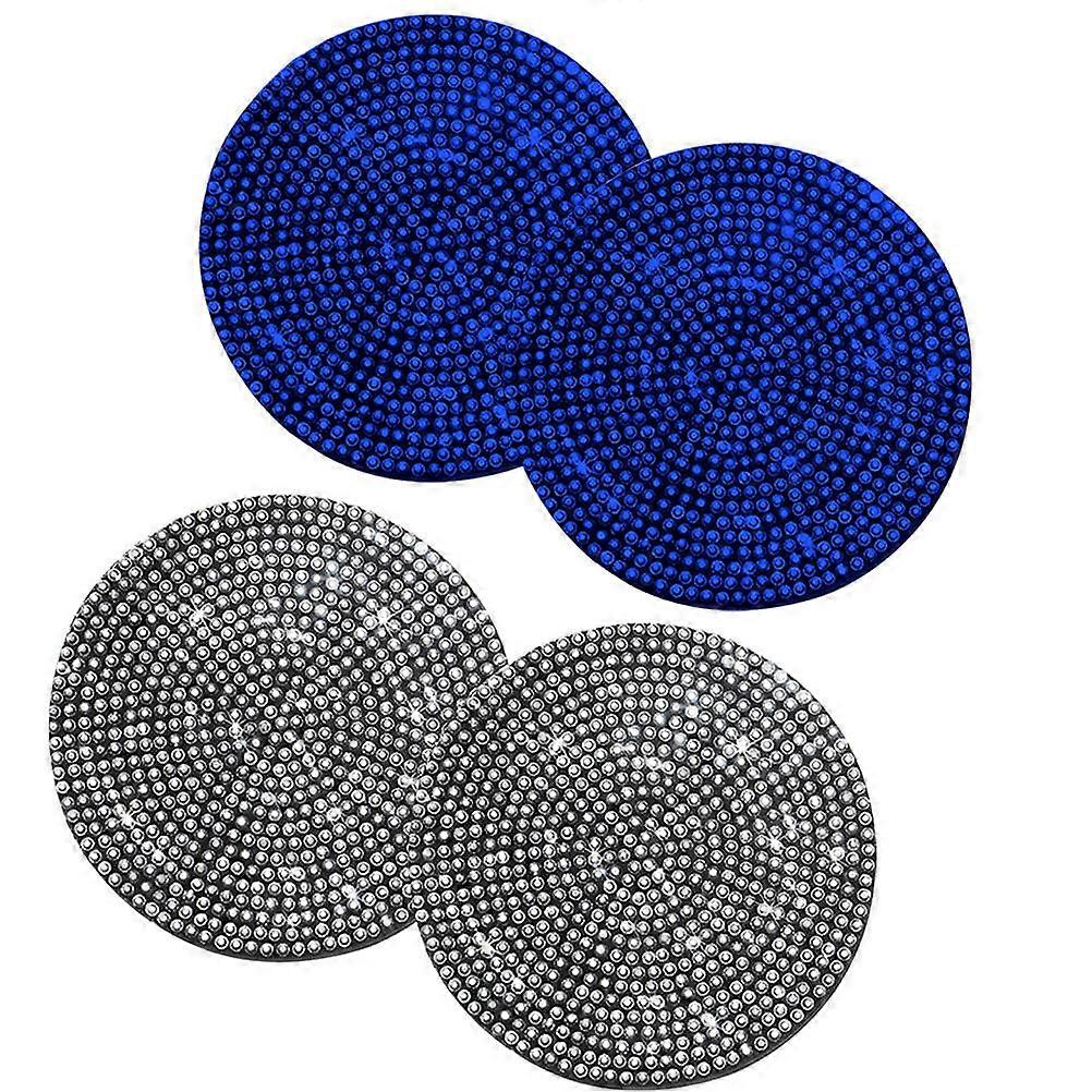 Anti-Slip Car Silicone Cup Pads 8 Pcs Round Coasters for Car Interior and Table Use Assorted Color Design