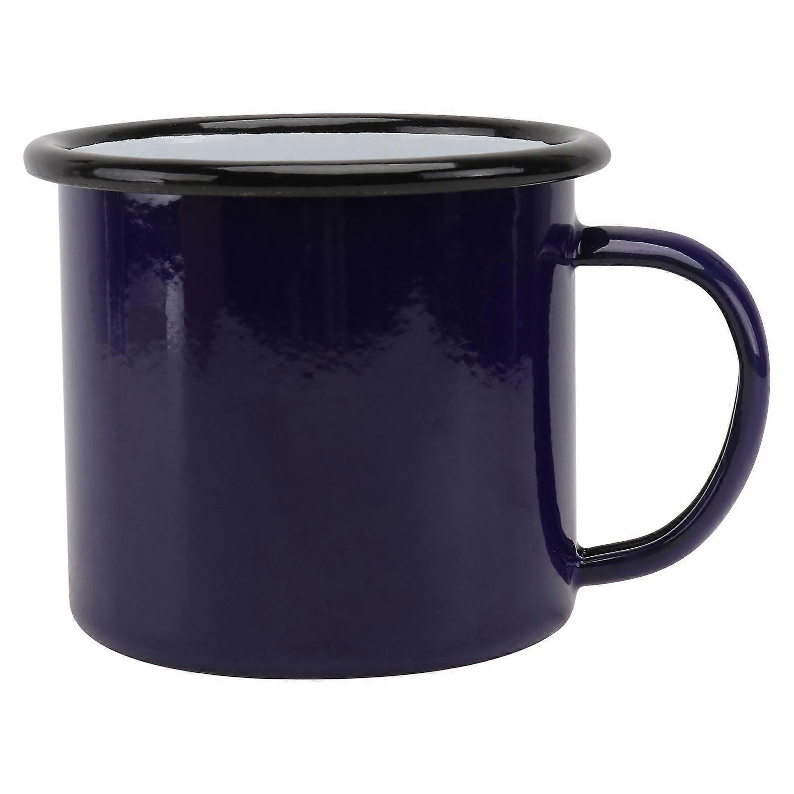 Blue Cup for Drinking Use 3Pcs Thickened Enamel Coffee Mug