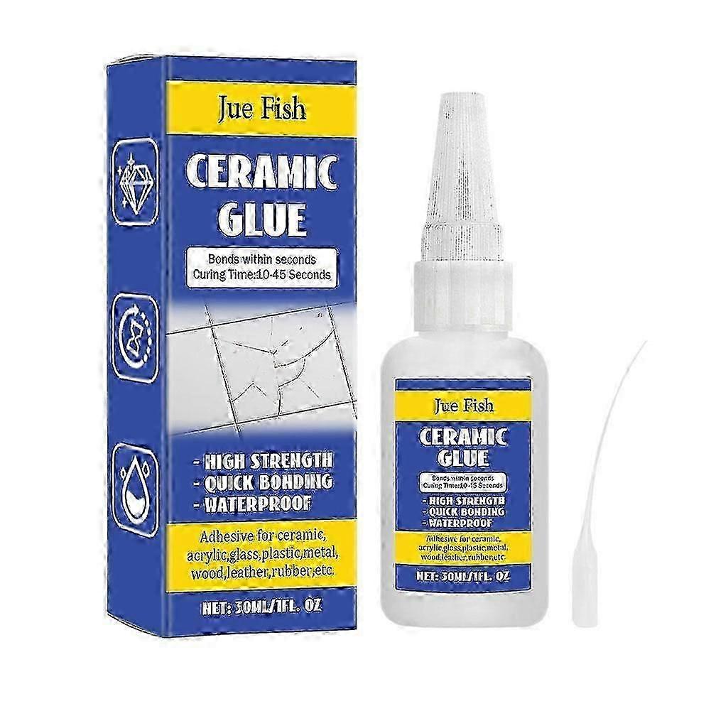 30ml Instant Strong Ceramic Glue for Porcelain and Pottery Repairs - Quick-Setting Adhesive
