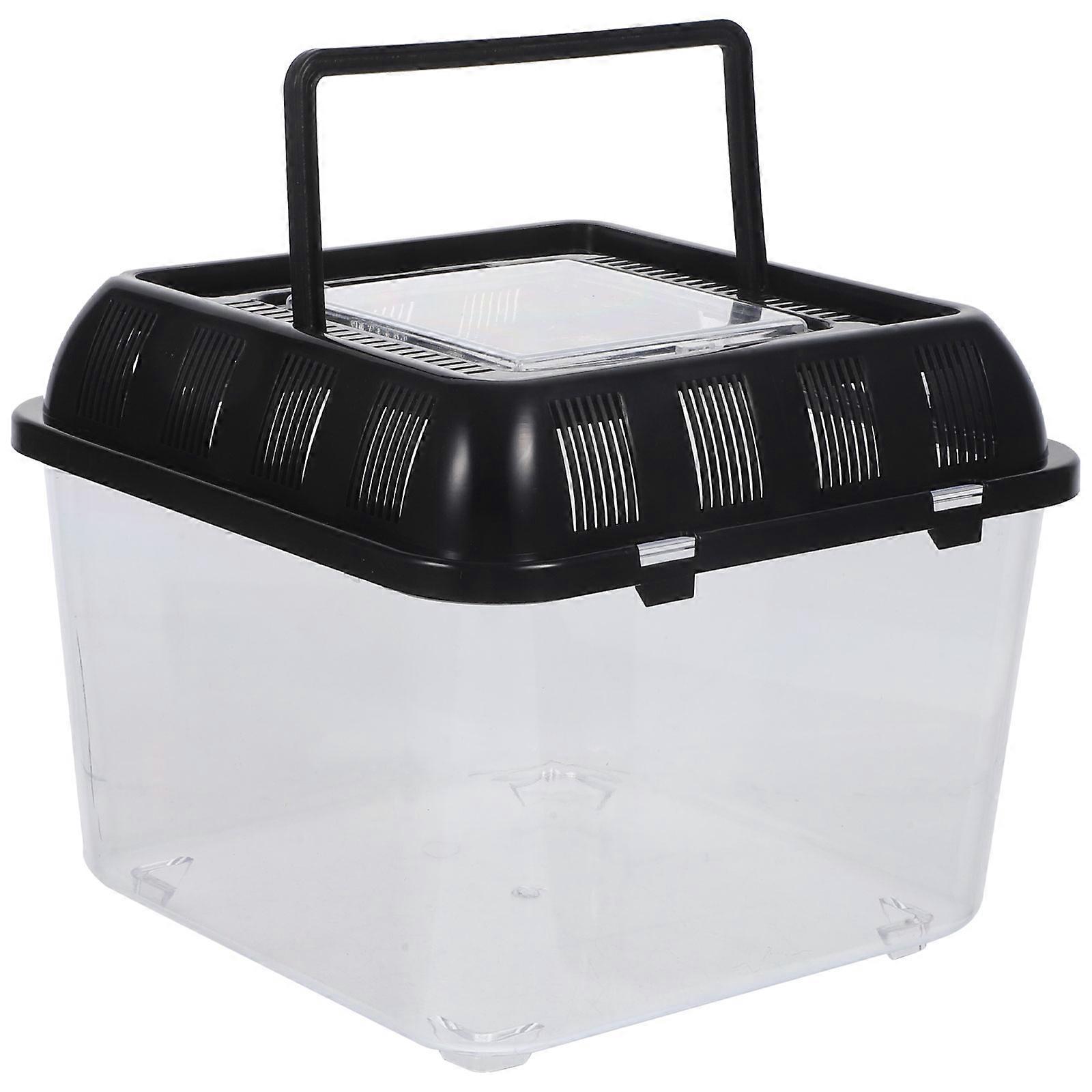 Climbing Pet Feeding Container for Reptile Transparent 1Pcs Feeding Box