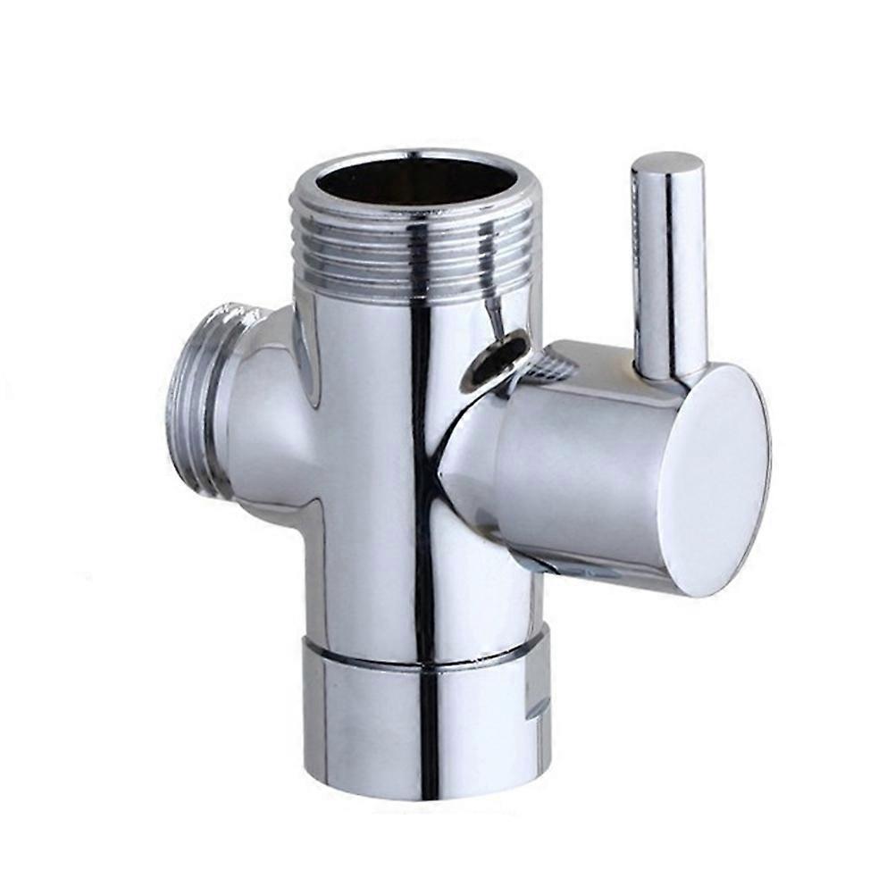 Toilet Angle Valve Three-Way Shower Arm Diverter for Silver 3Pcs