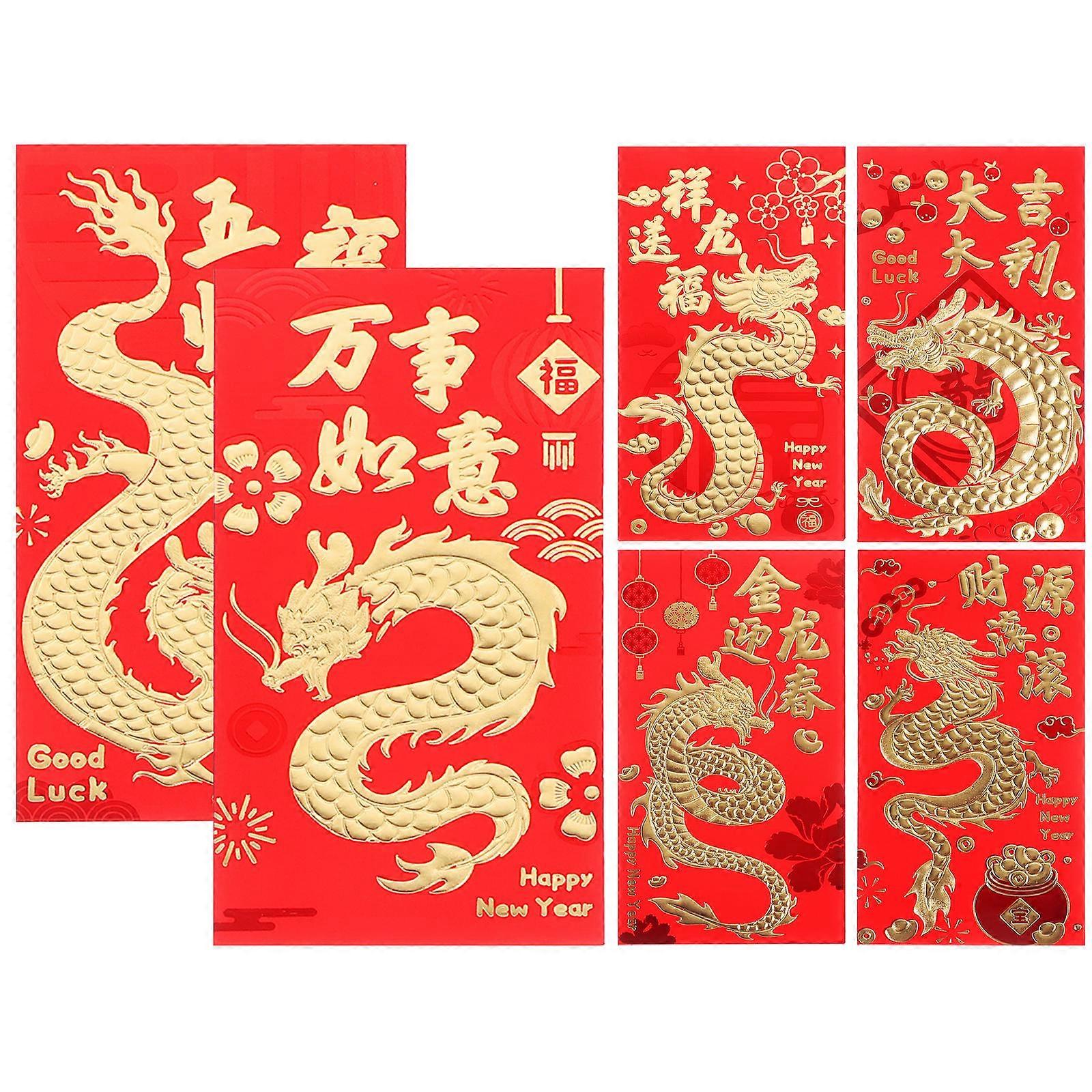 Chinese Red Envelope Paper Money Red Pockets for Storage 150Pcs 2024