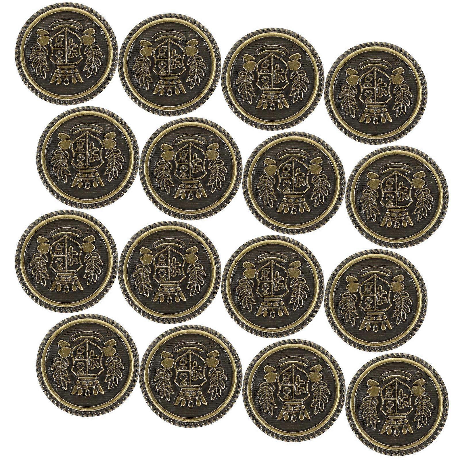 40Pcs Vintage Sewing Buttons Multipurpose Brown Alloy Buttons Ideal For Clothing Decoration And Craft Projects