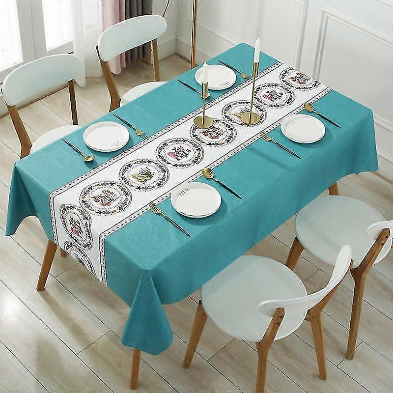 90*140cm Table Cloth Plastic Tablecloth Wipeable Pvc Wipe Clean Waterproof Table Cover