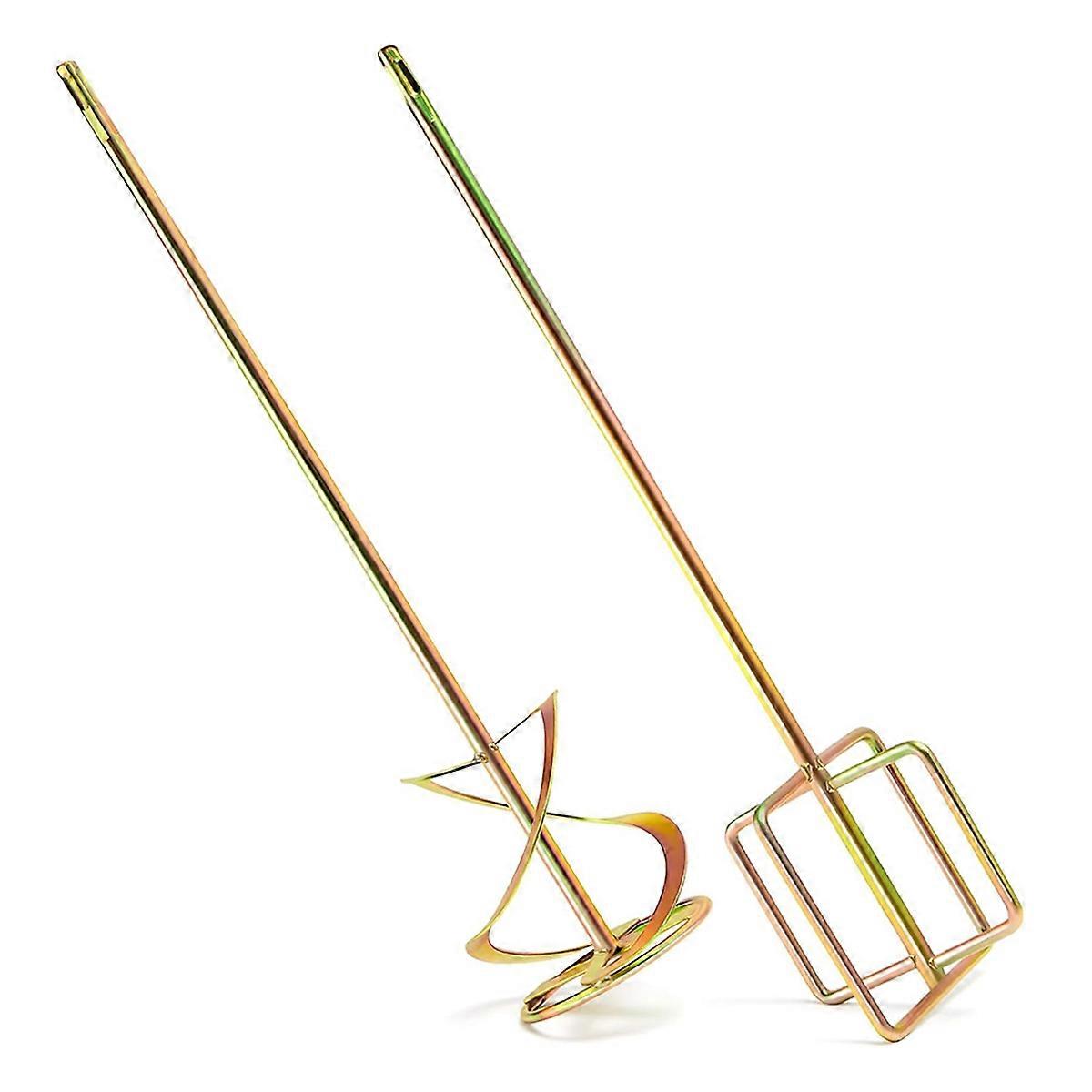 2 Pcs 19.69inch Length Paint Mixer for Drill 5 Gallon Buckets Paddle Mixer Stirrer Attachment Rustp