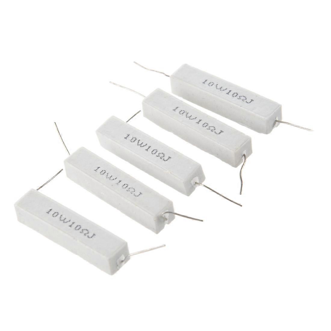 10W 10 ohm 5% vikling keramisk cement effektmodstand x 5