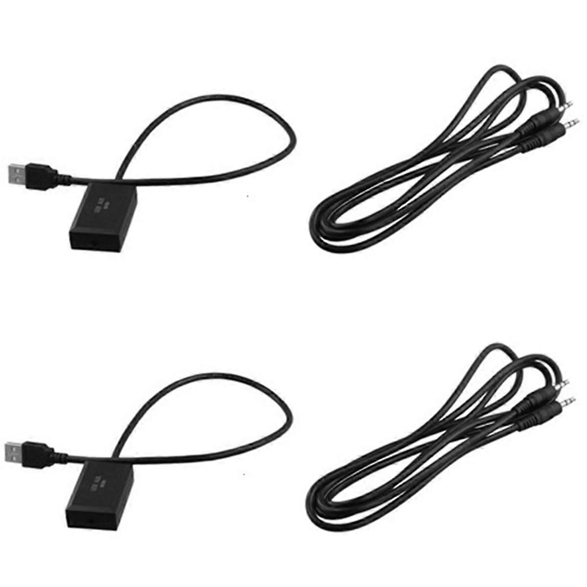 2pcs Car Screen Audio Input AUX to USB Audio Output AUX Activator