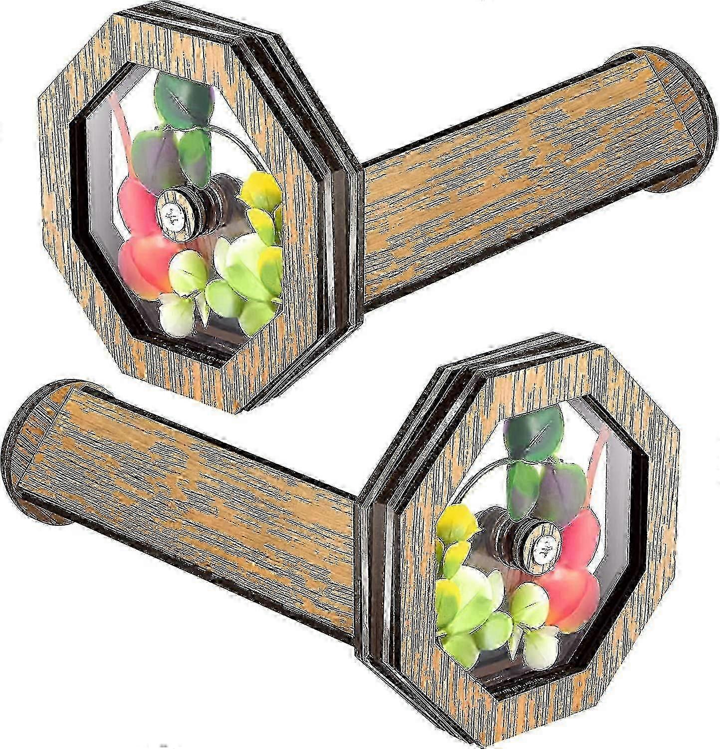 Diy Kaleidoscope 2 Pcs Make Your Own Kaleidoscope Kit Wooden Kaleidoscope Educational Kaleidoscope Toy For Science Nature Party Favor Creative Sensory