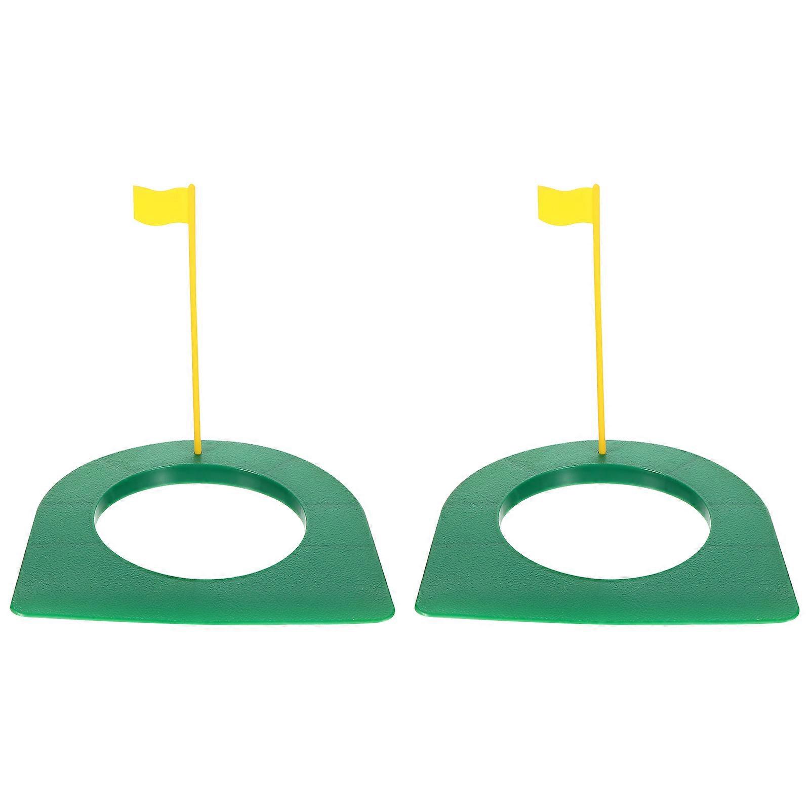 Golf Practice Putting Cup Trainer Aid with 2Pcs Portable Training Tools