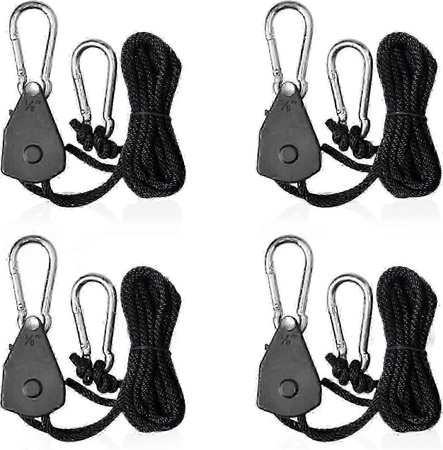 4pcs Adjustable Ratchet Straps with Hooks 1/8" Shade Sail Tensioners Heavy Duty 68kg Load Capacity per Pair Edition 0923