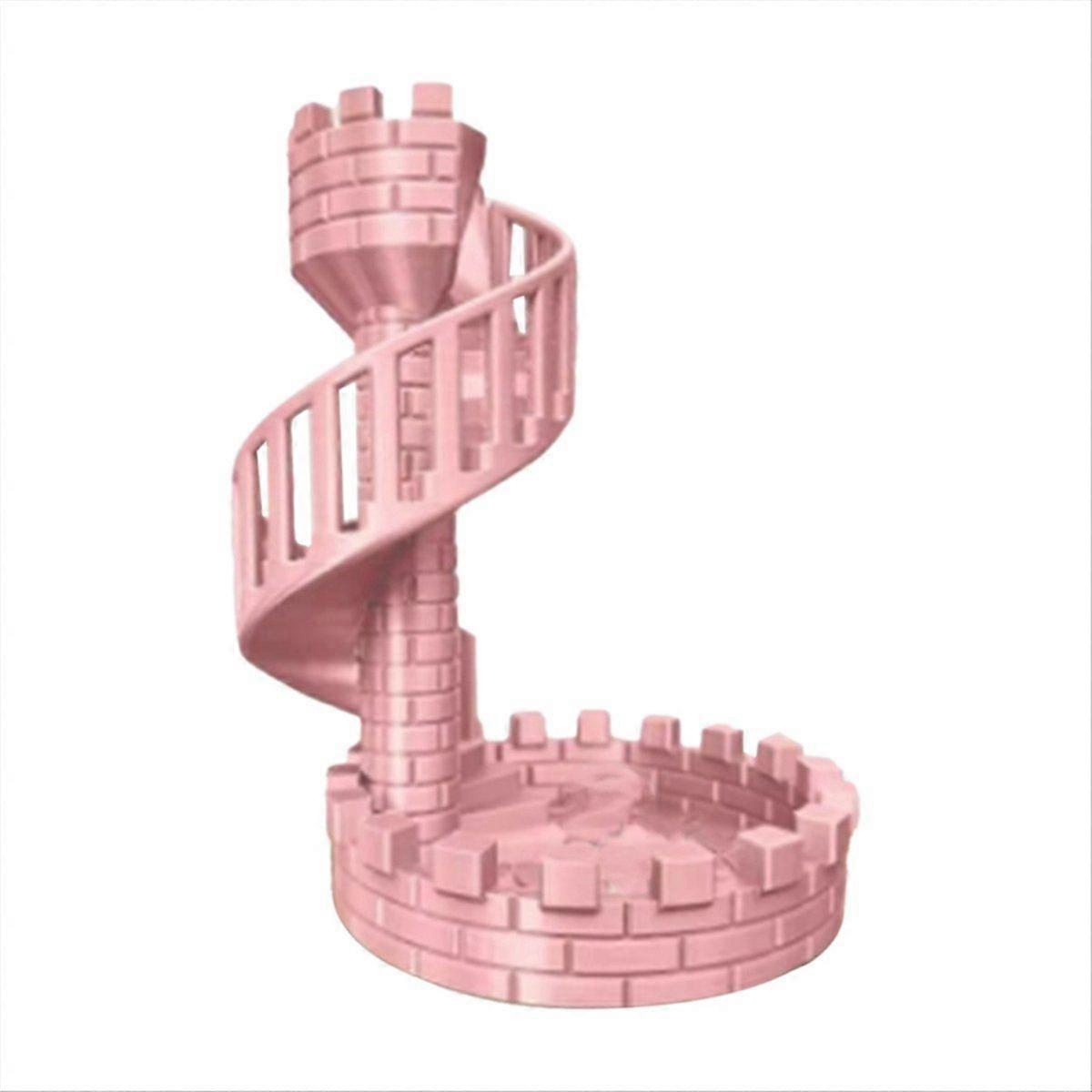 Dice Castle Tower Dice Tower Castle Stairs for Desktop Ornaments C
