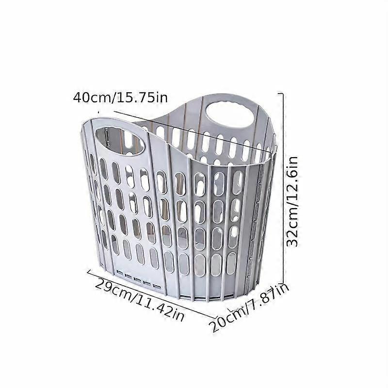 1pc Bohemian Foldable Laundry Basket with Handles | Rectangular Plastic Storage | Breathable & Lightweight for Bedroom/Dorm/Laundry Room