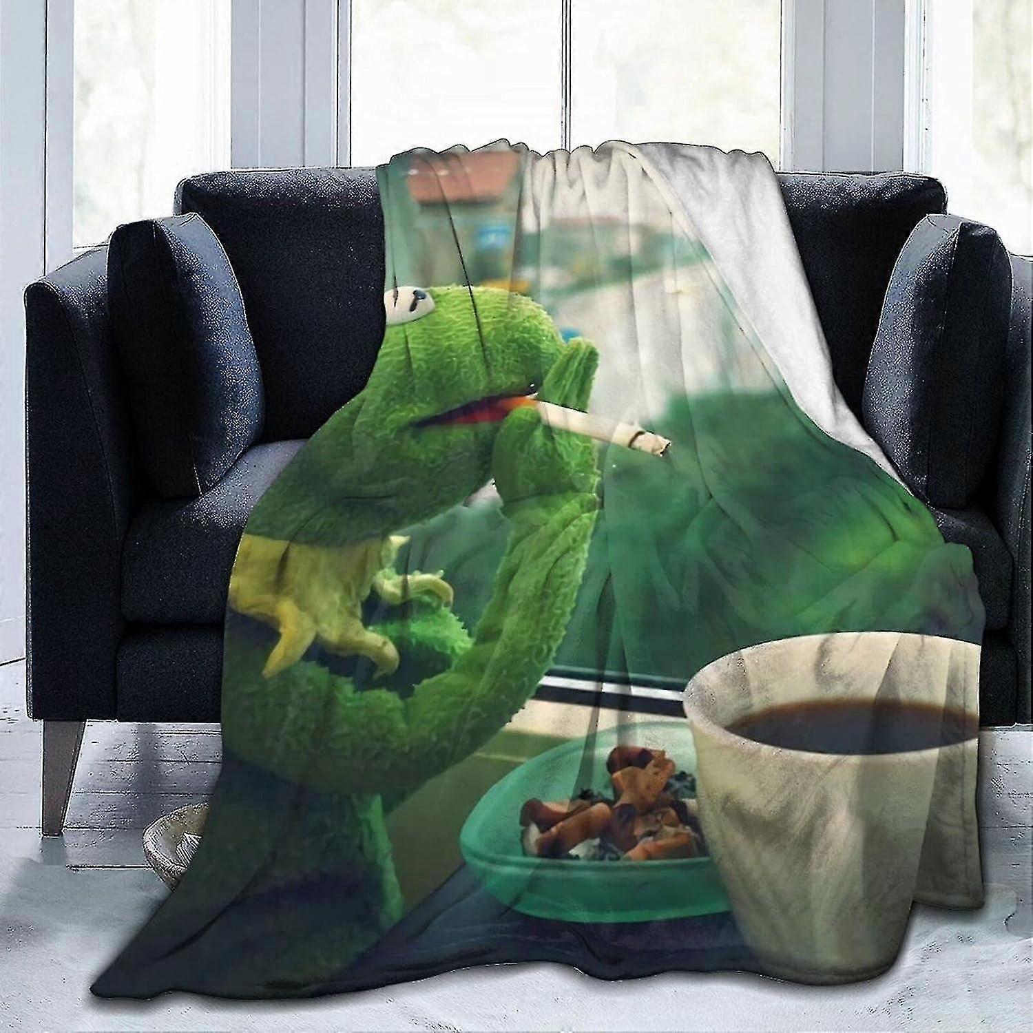 Deka Kermit Smorking Ultra-soft Micro Fleece Deka Pohodlná a Teplá Ve Všechna Ročních Dobách Na Gauč Postel Pohovka