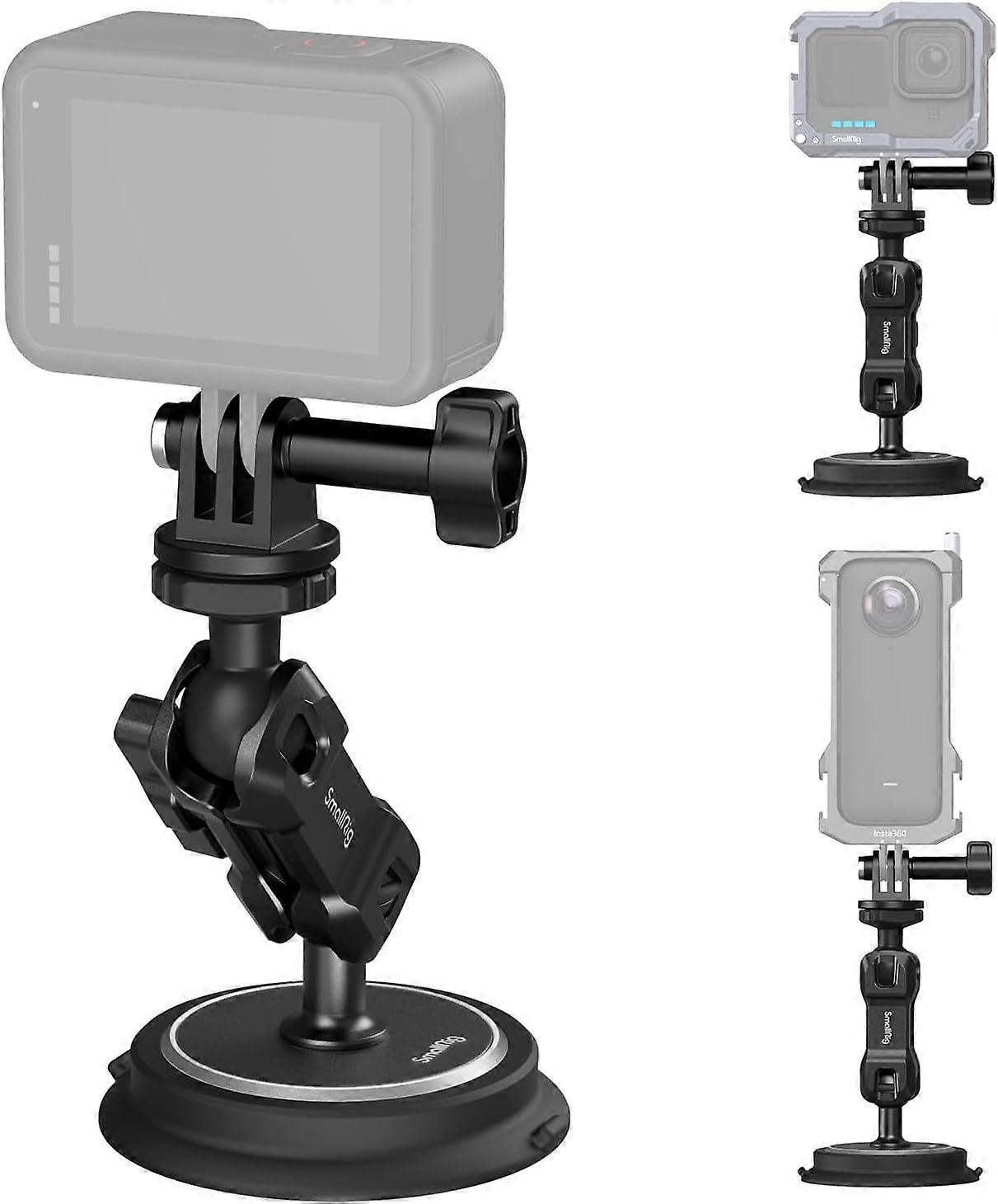 Magnetic Mount for Gopro, with Suction Cup 2 in 1, Powerful Camera Car Mount Outside for Gopro, for Insta360