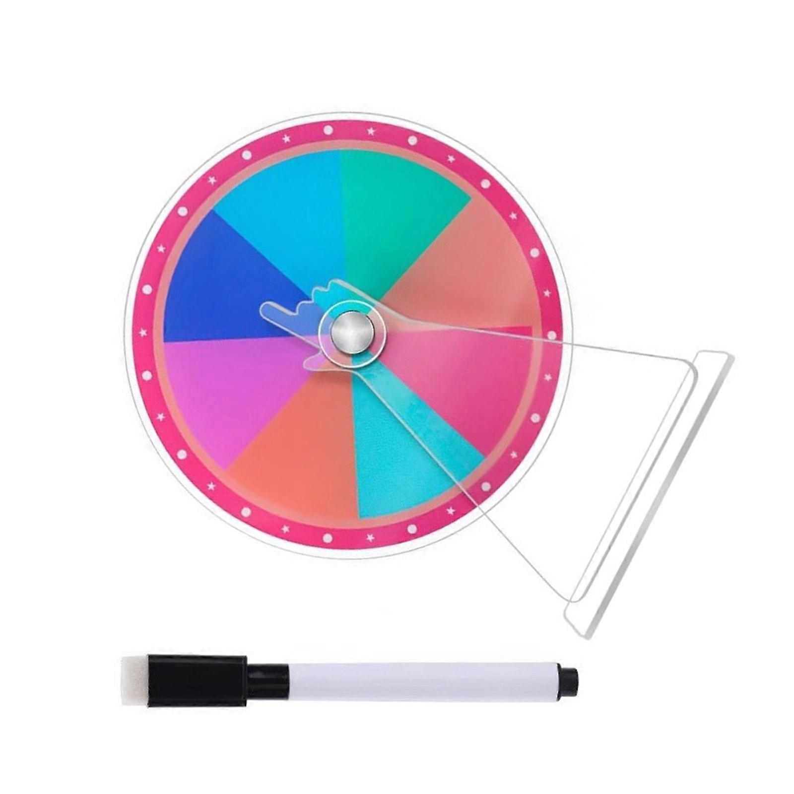 Erasable Reusable Fortune Wheel Fortune Party Turn Plate Lucky Draws Rotating Wheel Tabletop Prize Turn Plate Easy to Use Multicolor