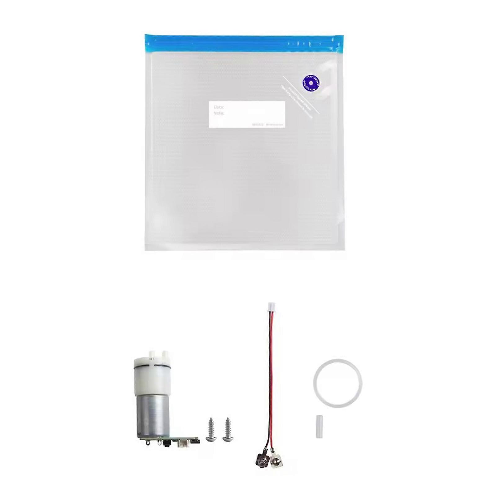 Complete Vacuum Pump Kit with 20 Bags for Secure Storage of Not Sealed Consumables Multicolor