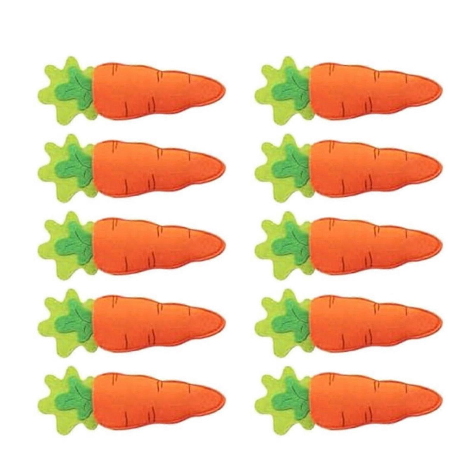 10Pcs Carrot Shape Pocket Cutlery Bag Easters Silverware Holder Cutter and Fork Flatware Bags Table Decorations Multicolor