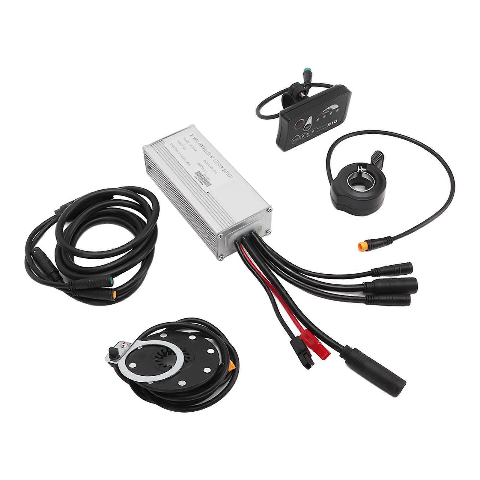 Bicycle Lithium Battery Conversion Kit 22A Controller LED S810 Display 1 to 2 Connecting Line Kit for 500W Gear Motor