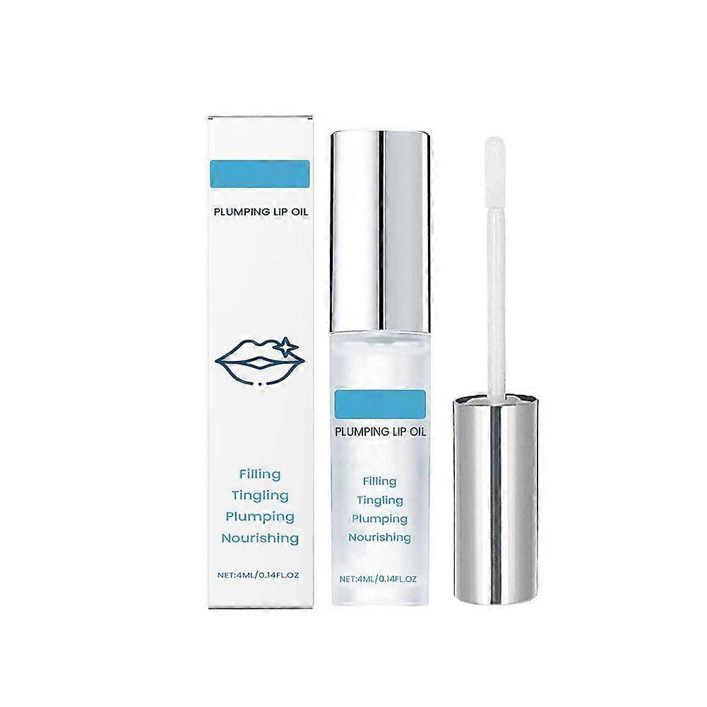 Lip Plumping Oil 4ml Natural Formula Reduces Lip Lines Moisturizes Fullens Lips Non Sticky Long Lasting Glossy Finish For All Skin Types