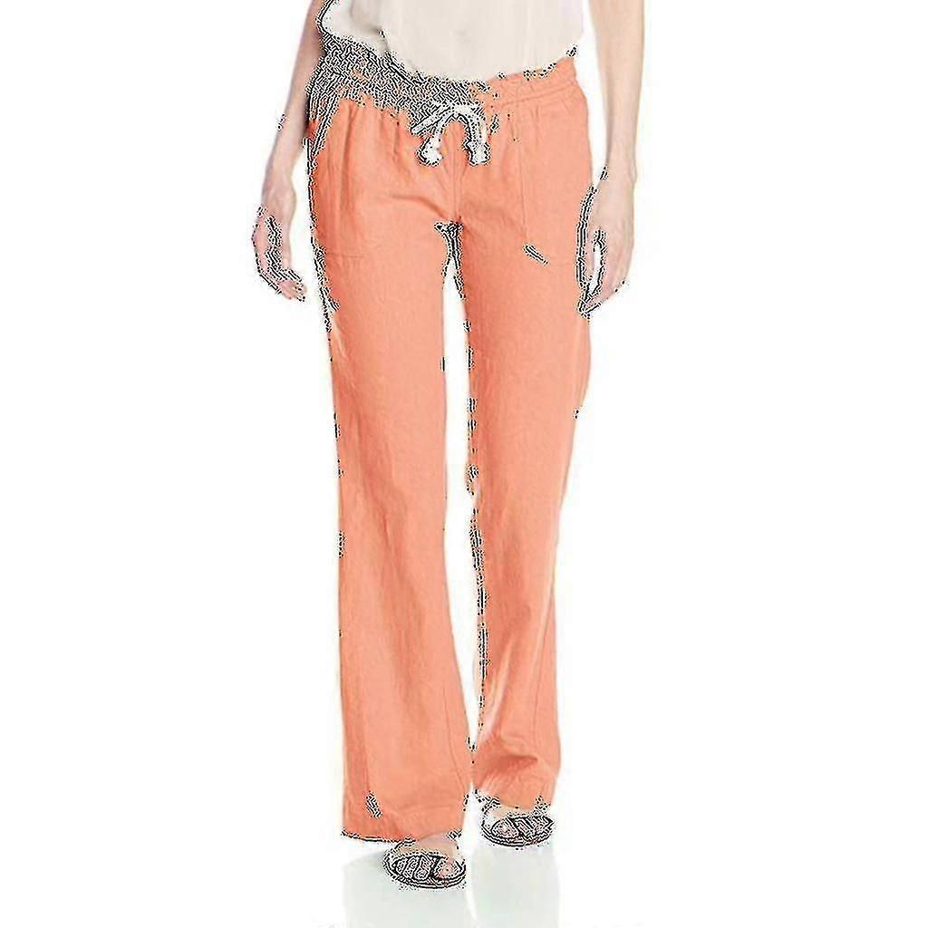 Damen Baumwoll-Leinenhose Strandhose