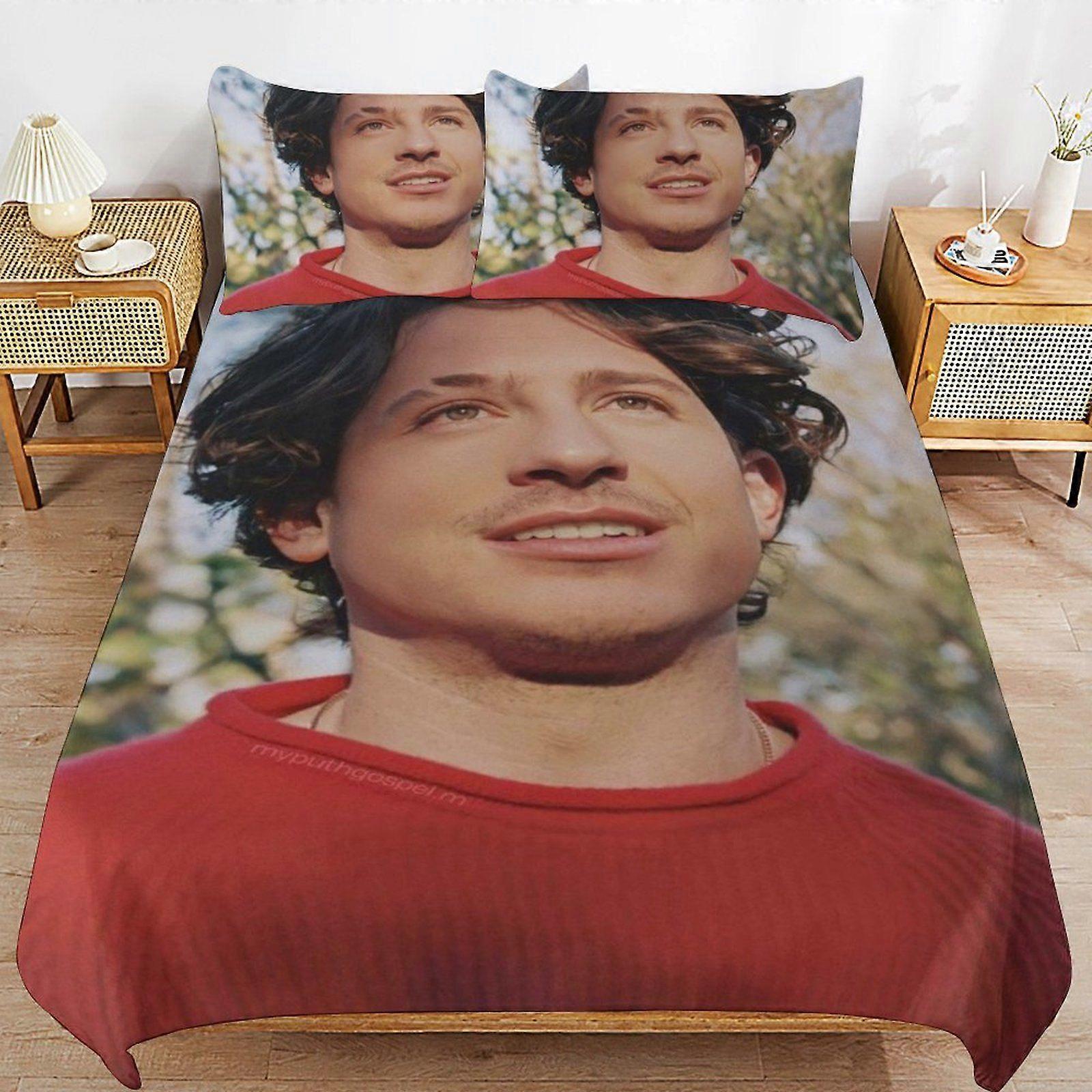 j27 Charlie Puth Simple Smooth Finish Practical Zipper Closure Soft Bedding Duvet Cover Sets Sleep Essentials k27
