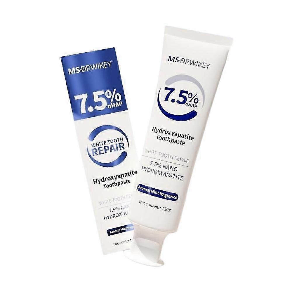 新しい 7.5% ハイドロキシアパタイト歯磨き粉、エナメル質保護フレッシュブレス用