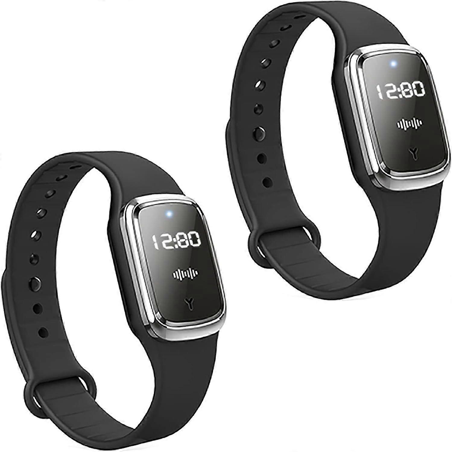 Wskvlcg Ultrasonic Mosquito Repellent Bracelet Watch with Clock Function, USB Rechargeable Anti Mosquito Repeller Wristband Suitable for Adults and Ki