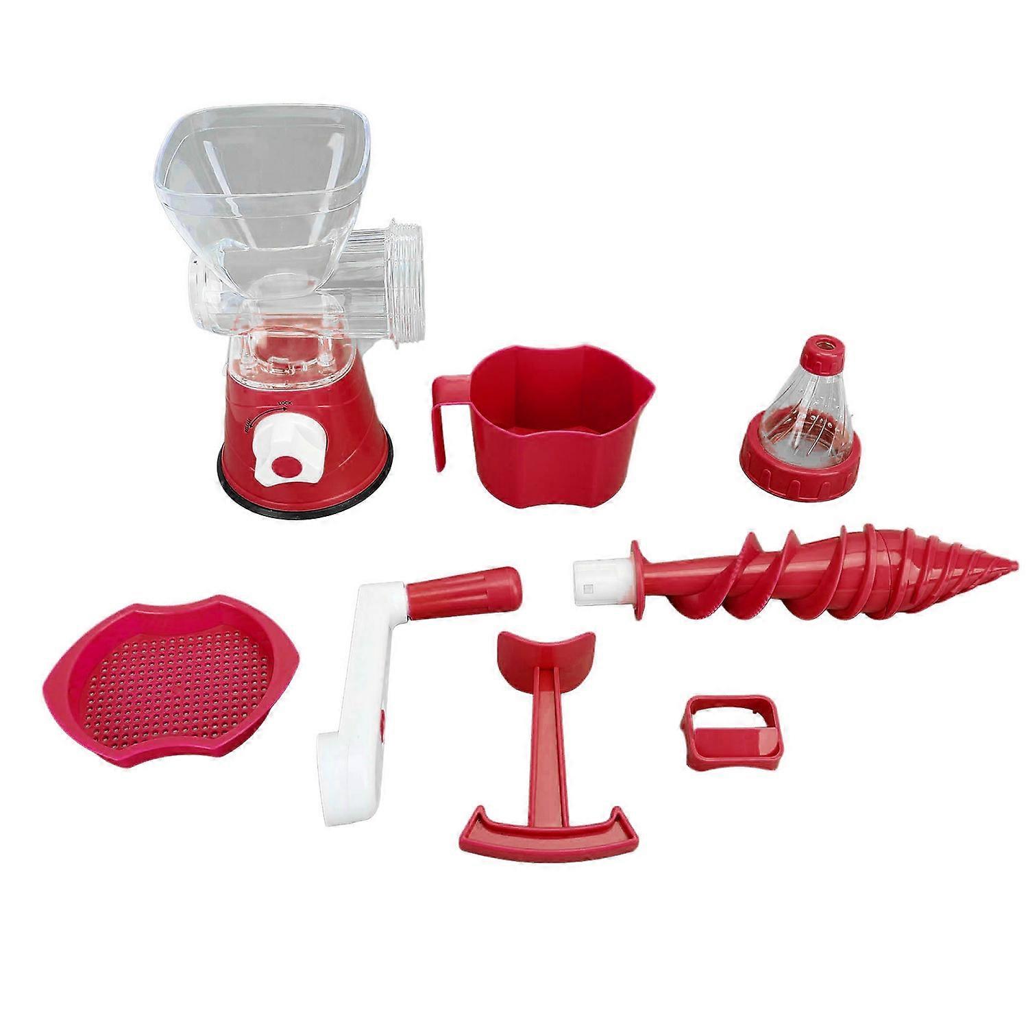 Hand Juicer Labor Saving Easy To Clean Energy Saving Hand Crank Fruits Squeezer for Home Use Red