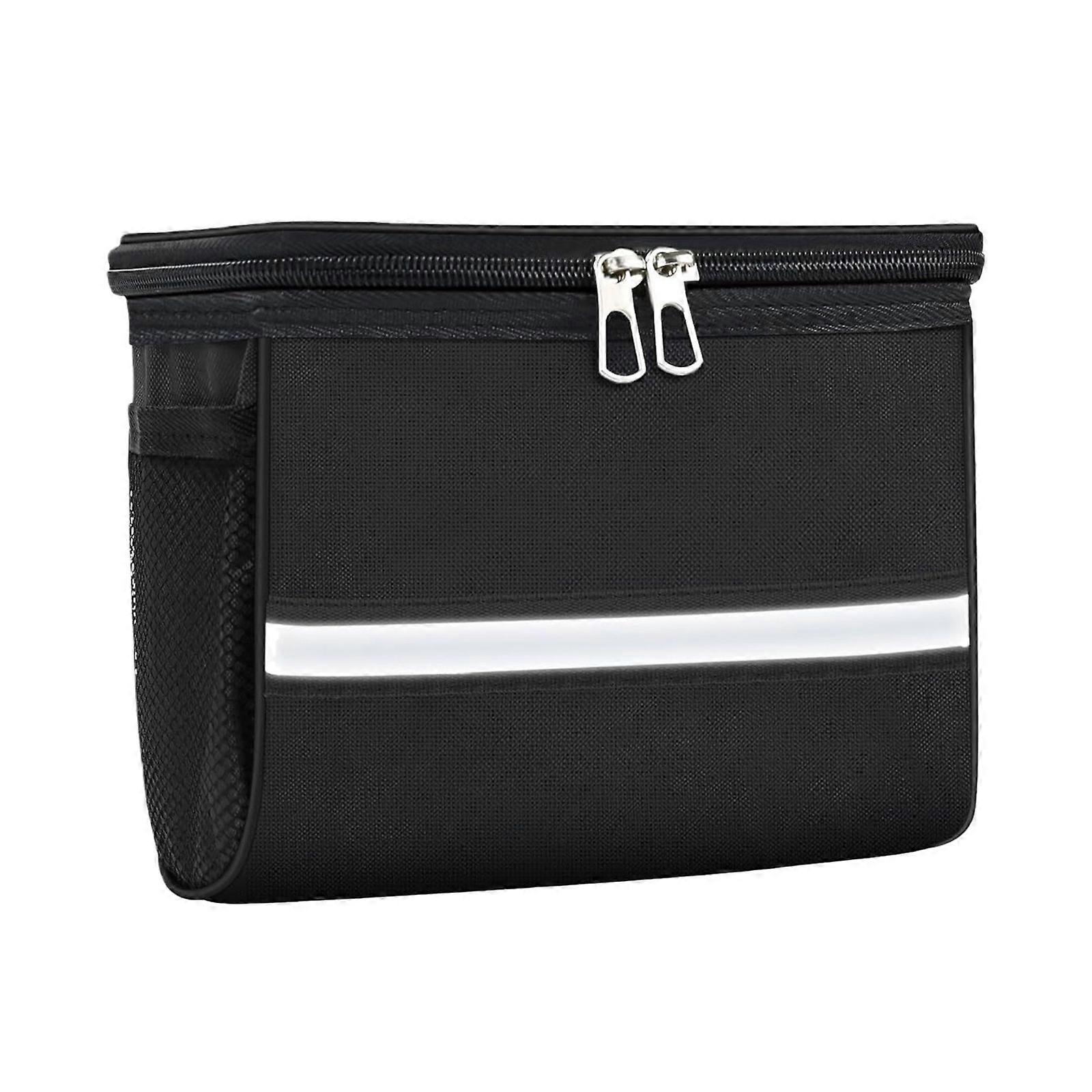 Scooter Front Basket Waterproof Large Capacity Kids Bicycles Accessory Reflective Safety Multiple Storage Compartments Multicolor