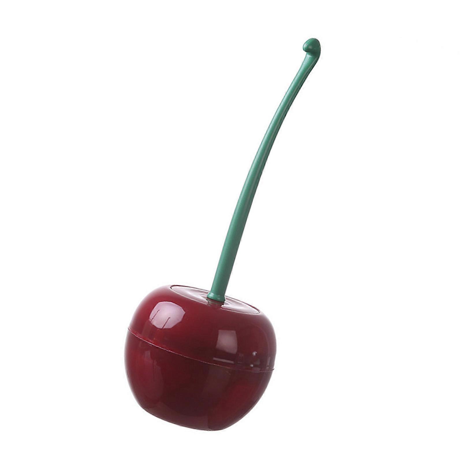 Decorative Toilet Brush With Cherries Shape And Comfortable Hold For Efficient Cleaning And Bathroom  Burgundy