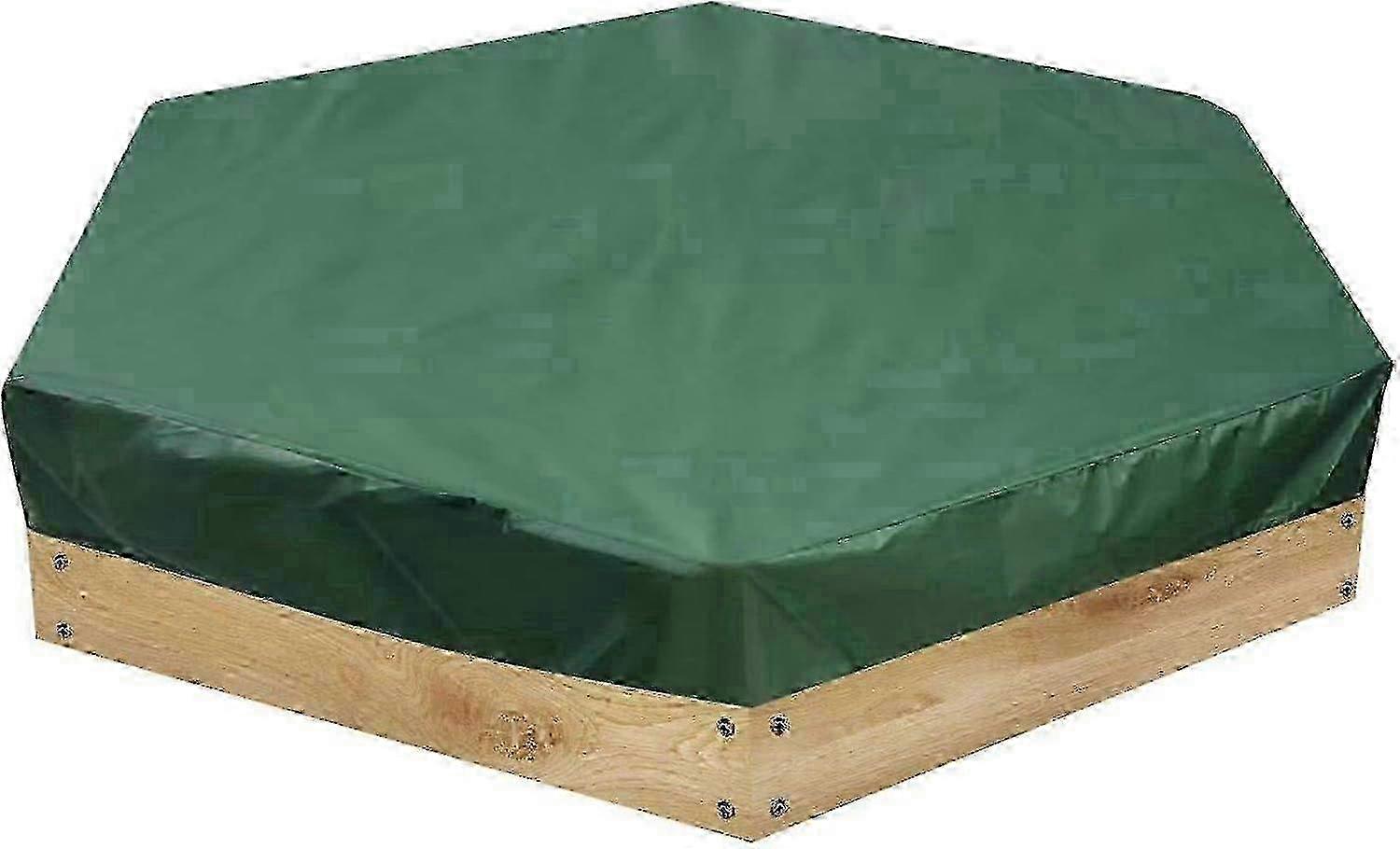 Sandbox Cover Hexagonal 230 x 200 cm Dustproof Sandbox Cover with Drawstring Protective Cover for Sandbox Sand Toy