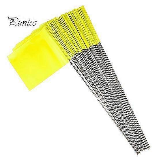 100Pcs Marking Flags Lawn Flag Markers Waterproof Non-Fading Widely Used PVC Landscape Flags Sprinkler Flags 26s