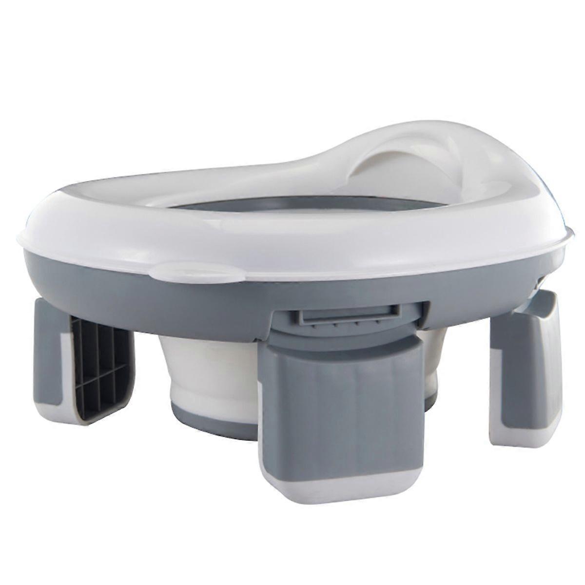 Reise-Toilettensitz, faltbar, Silikon, Grau, Blau, Rosa, Kinder-Töpfchen