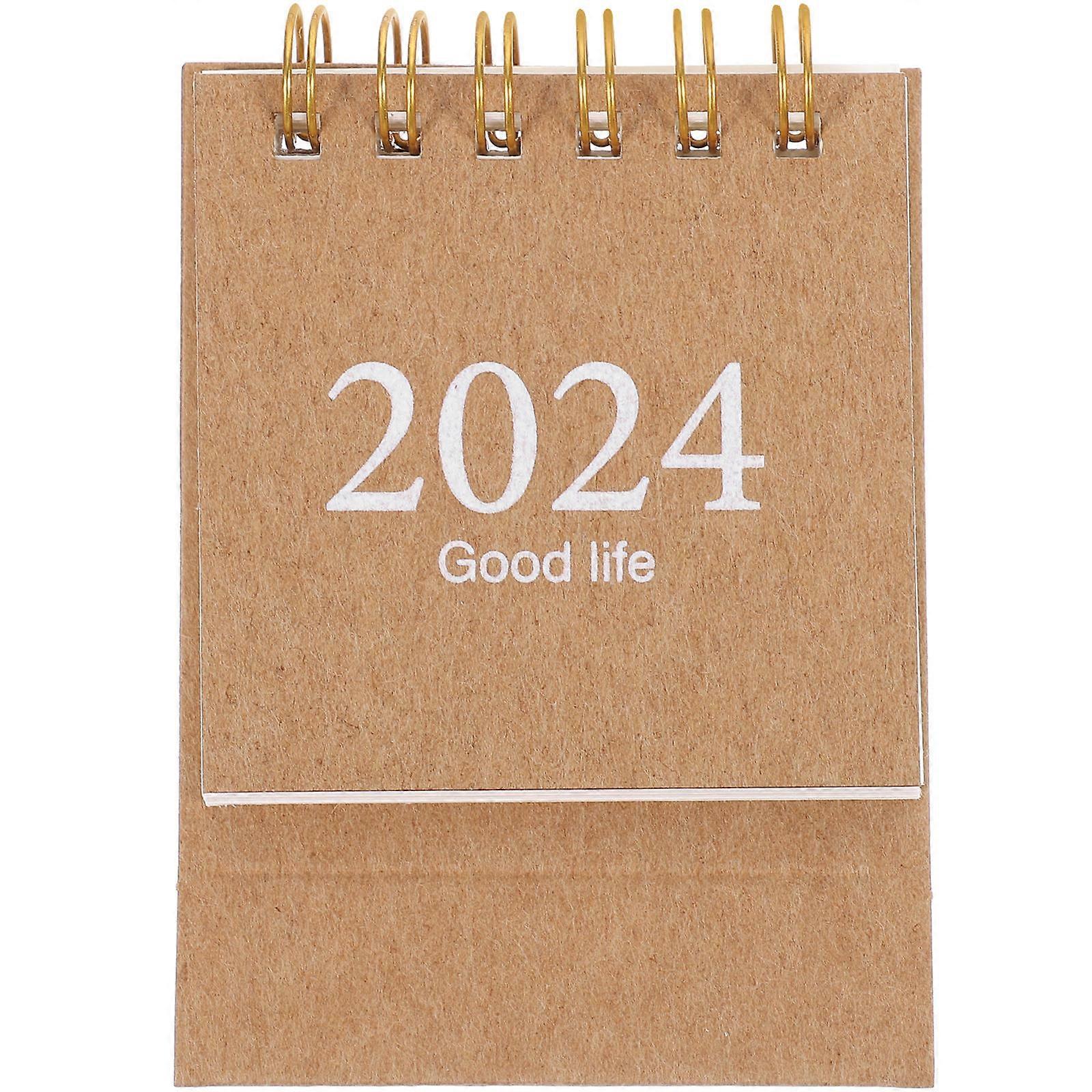 Desk Calendar Desktop Calendar Small Standing Calendar Schedule Calendar Office Accessory
