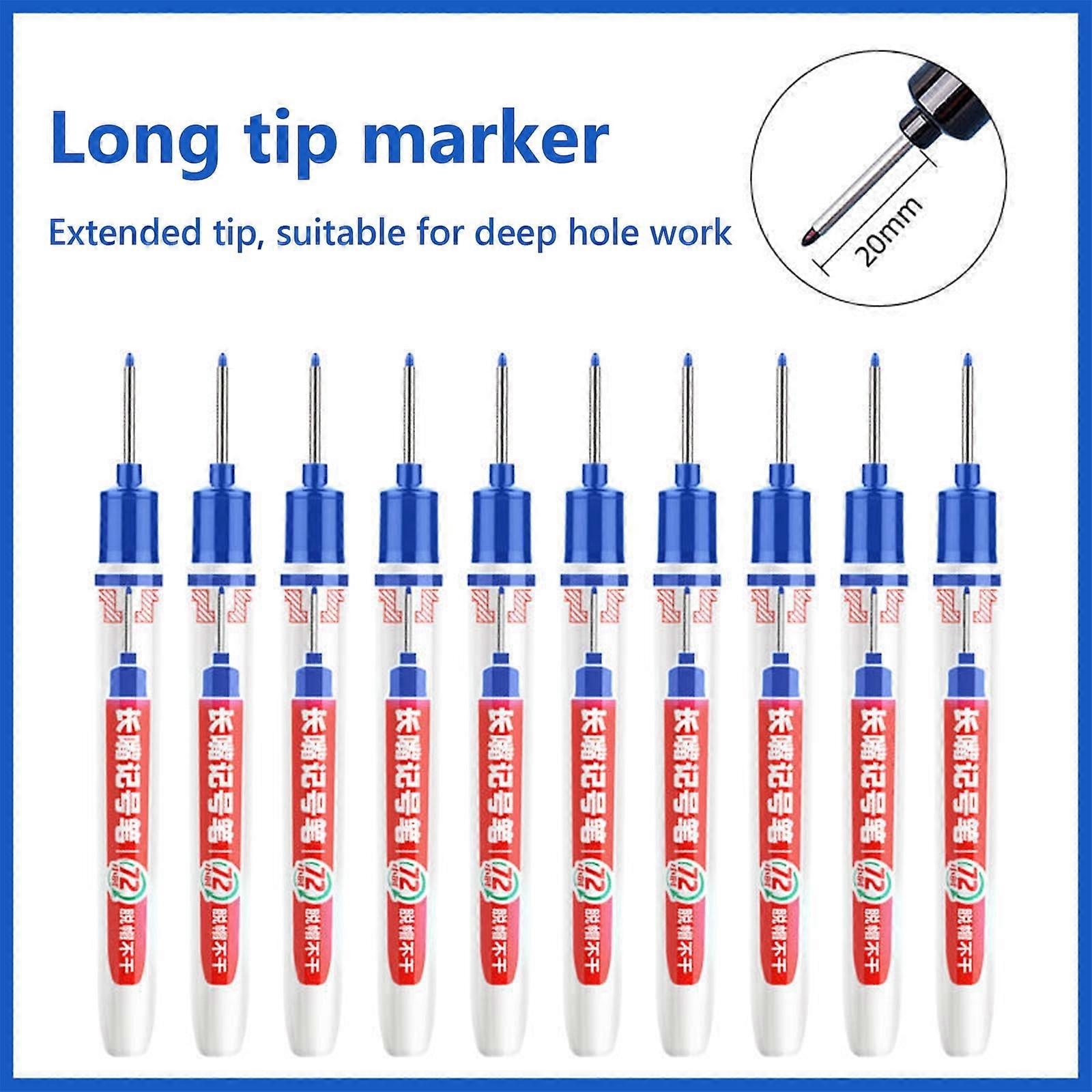 FloHua 10PCS Permanent Markers, Compatible with Wood/Bathroom Tiles, 4 Colors, 3ml, Clearanc