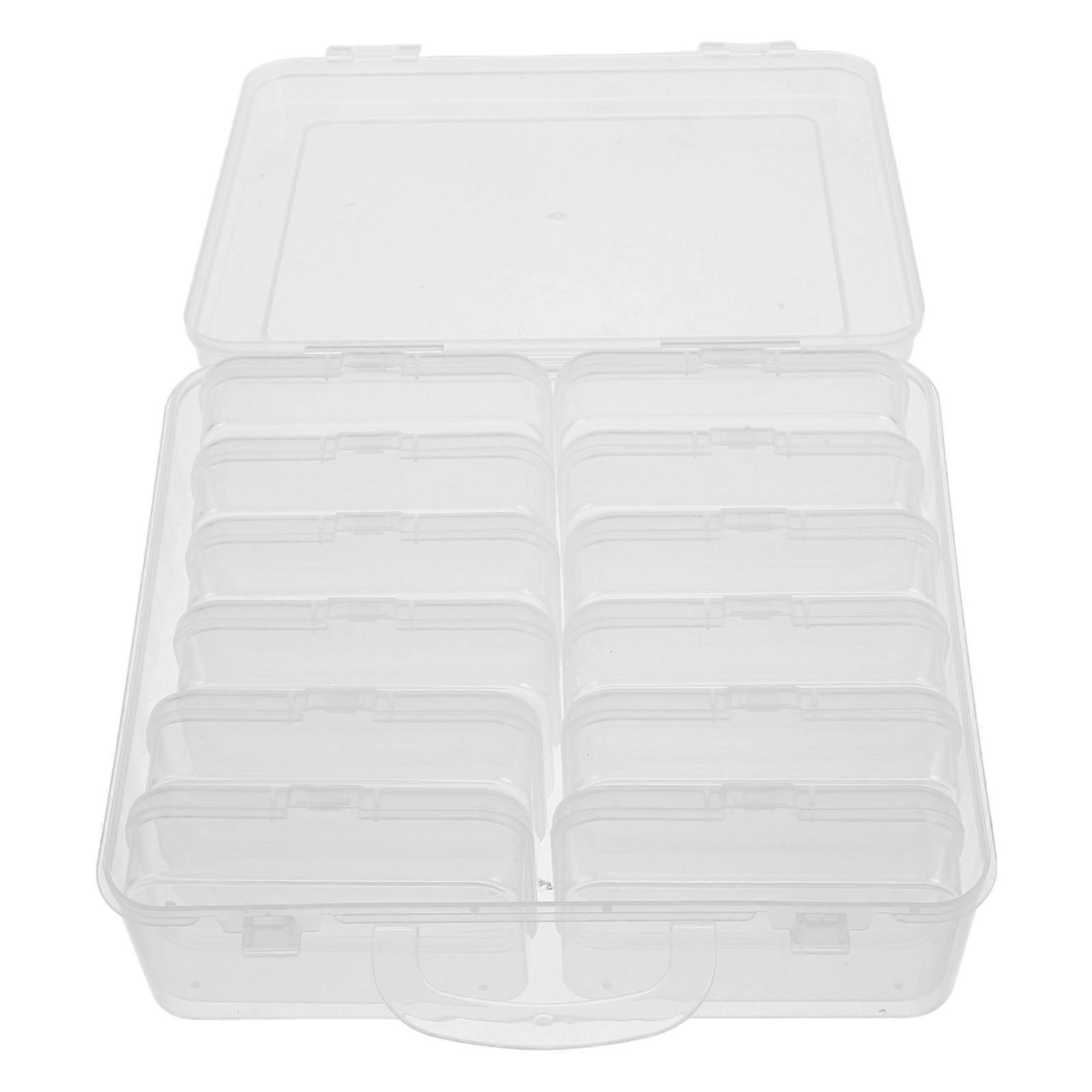 Plastic Box With Compartments Transparent Multi-Compartment Layout Storage Container For Home Use Jewelry Organizer 1Set