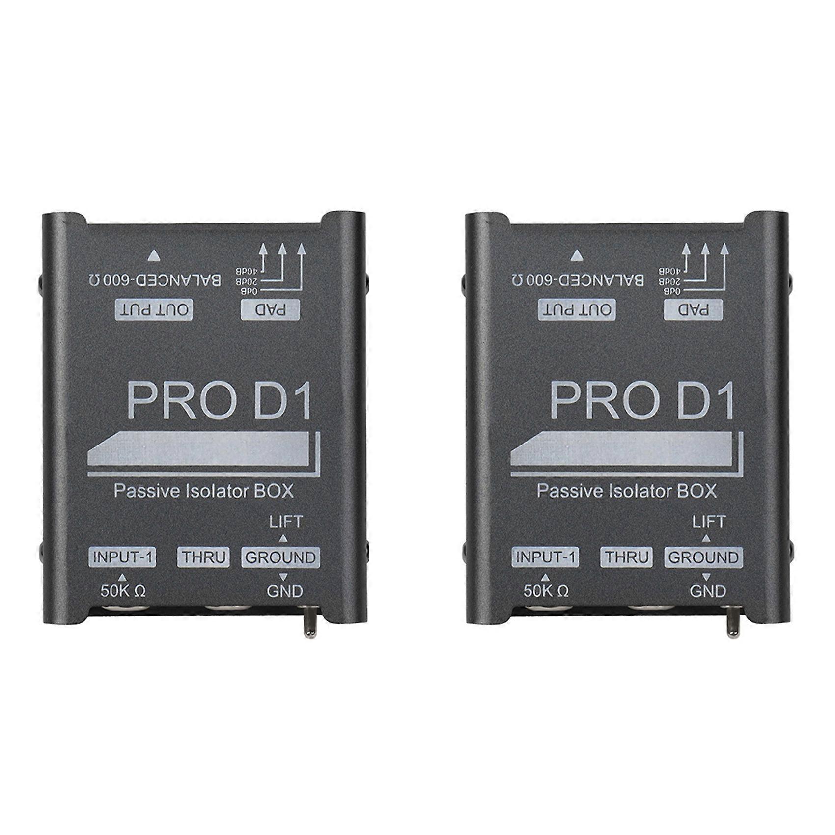 2X PRO D1 Audio Isolator, Audio Current Eliminator, XLR 6.5 Isolator, Mixer Microphone Common Ground Filter