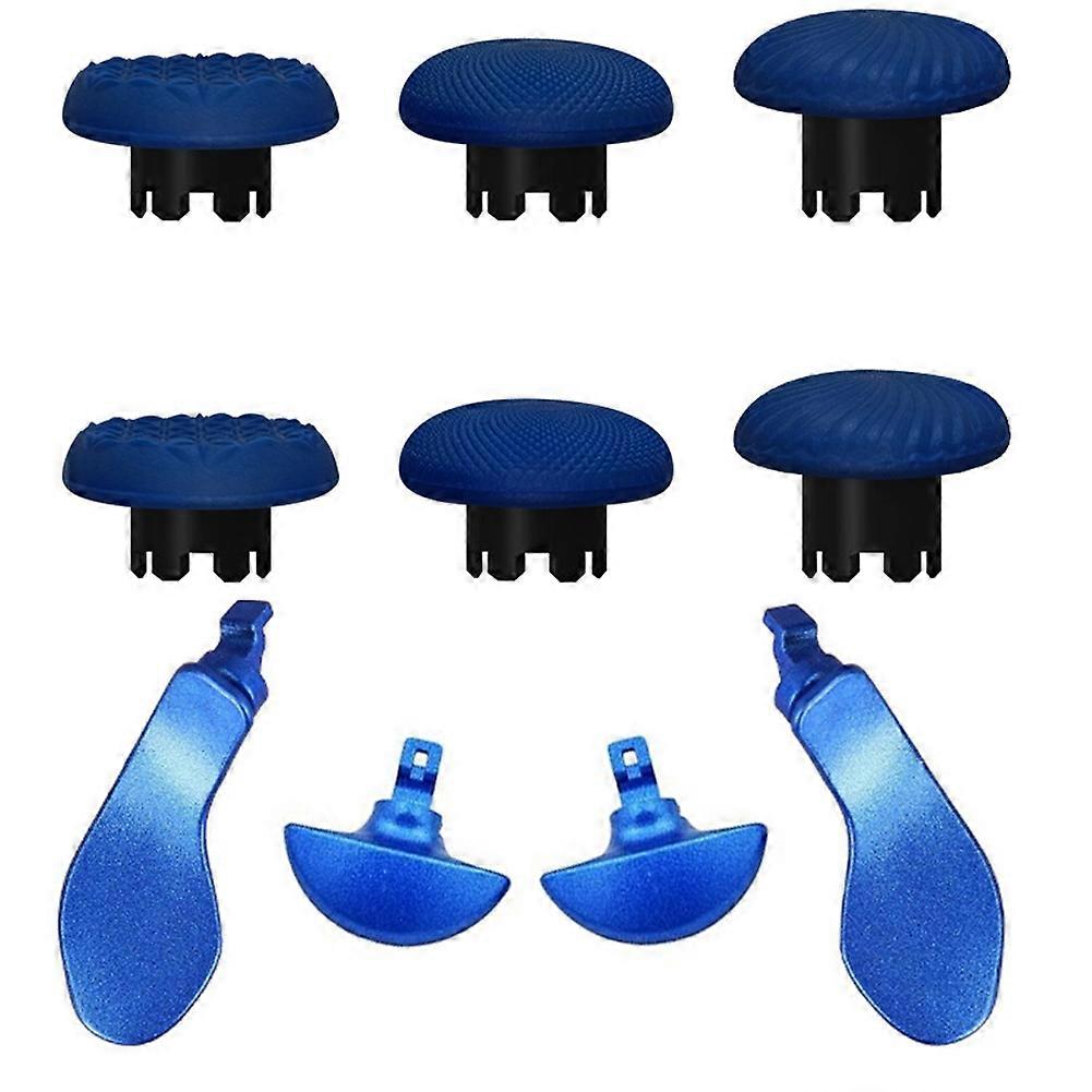 10 in 1 Joystick Kit for PS5 Edge Dualsense Controller Replacement Thumbsticks Joysticks Grip and 4 Paddles Blue