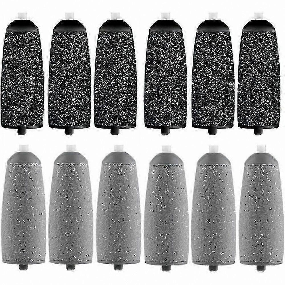 12-Pack Replacement Rollers for Electronic Pedicure Tools, Compatible with Various Pedi Foot Files, Includes 6 Extra Heads