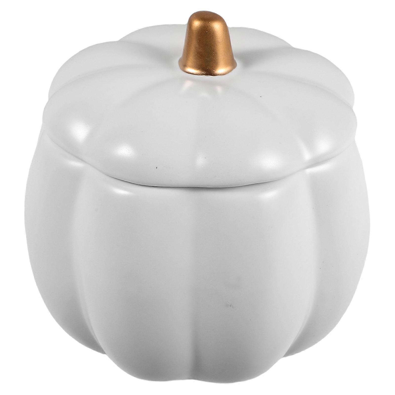 Ceramic Pumpkin Soup Bowl with Lid for Home Use