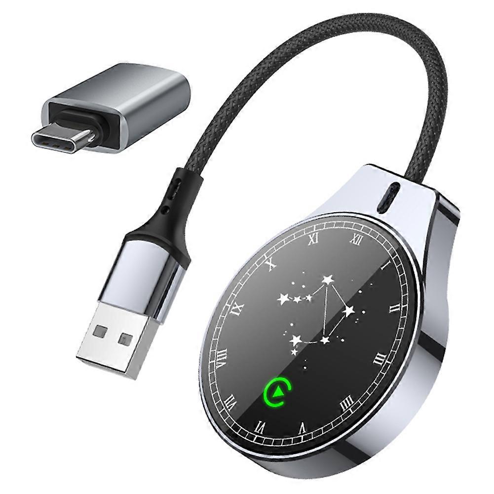  2 in 1 Carplay Wireless Android Auto Mini Adapter 5G/Wifi Connetion for IOS/Andriod Cellphone Wired to Wireless