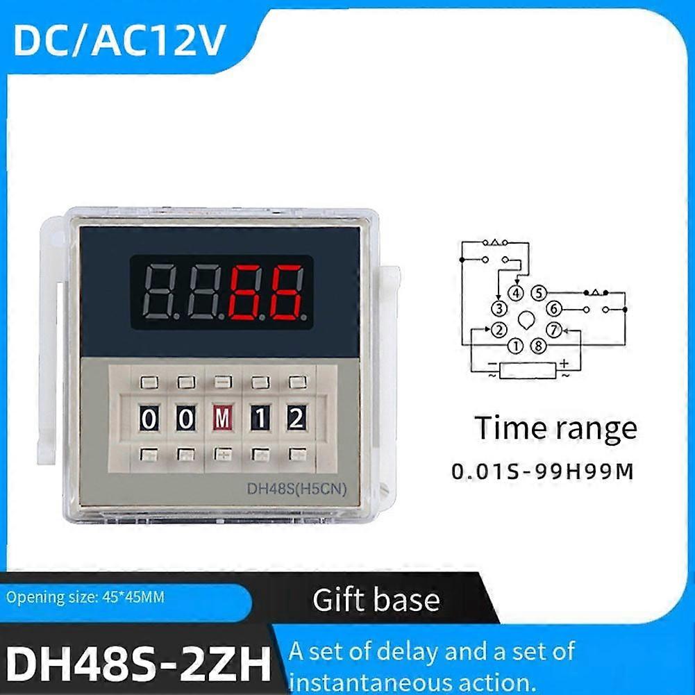 Dh48S-2Zh Led Digital Timer Relay Module 8 Pin Timer Delay Device 0.01S-99.99H