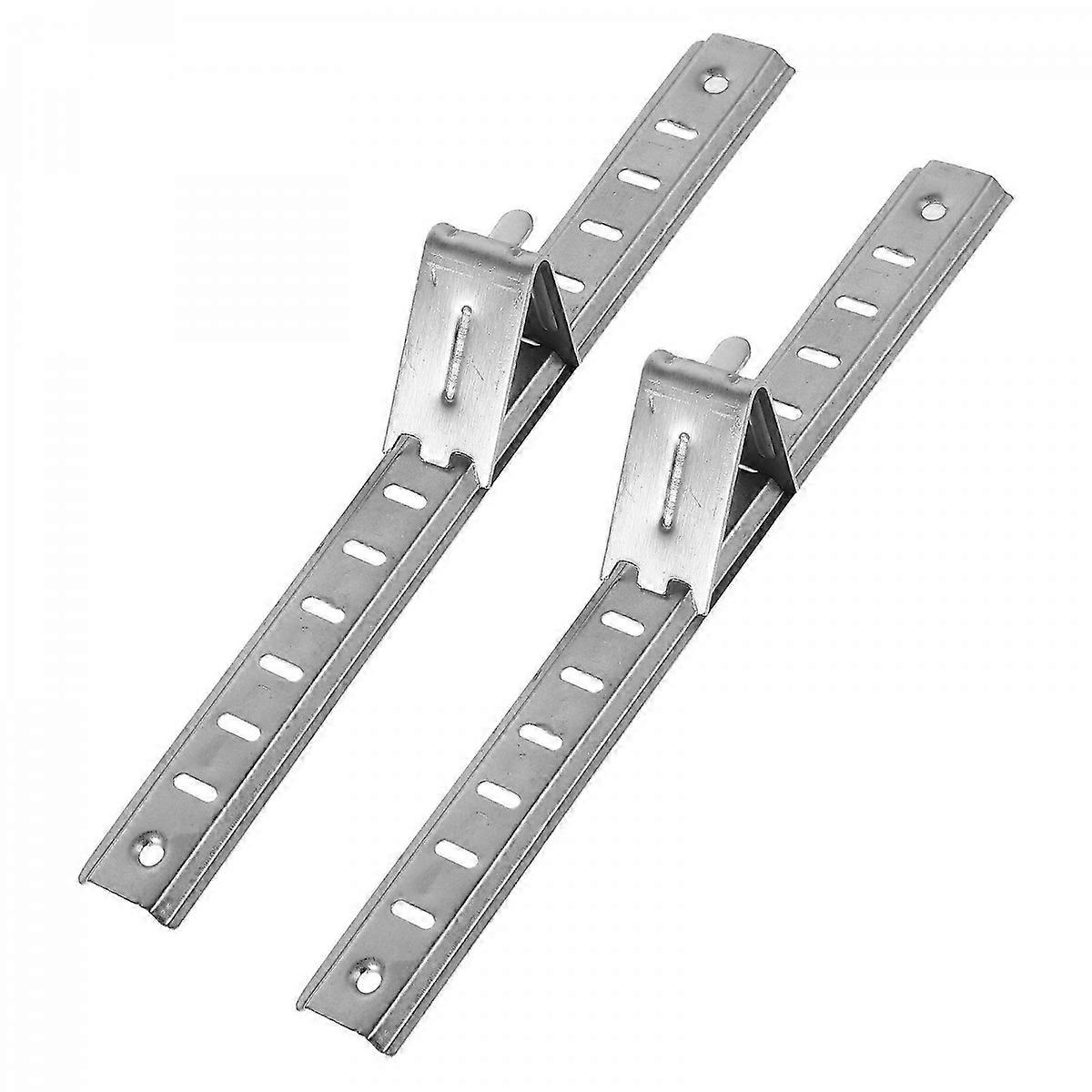 Silver Refrigerator Shelf Support Bar Stainless Steel for 2Pcs Use